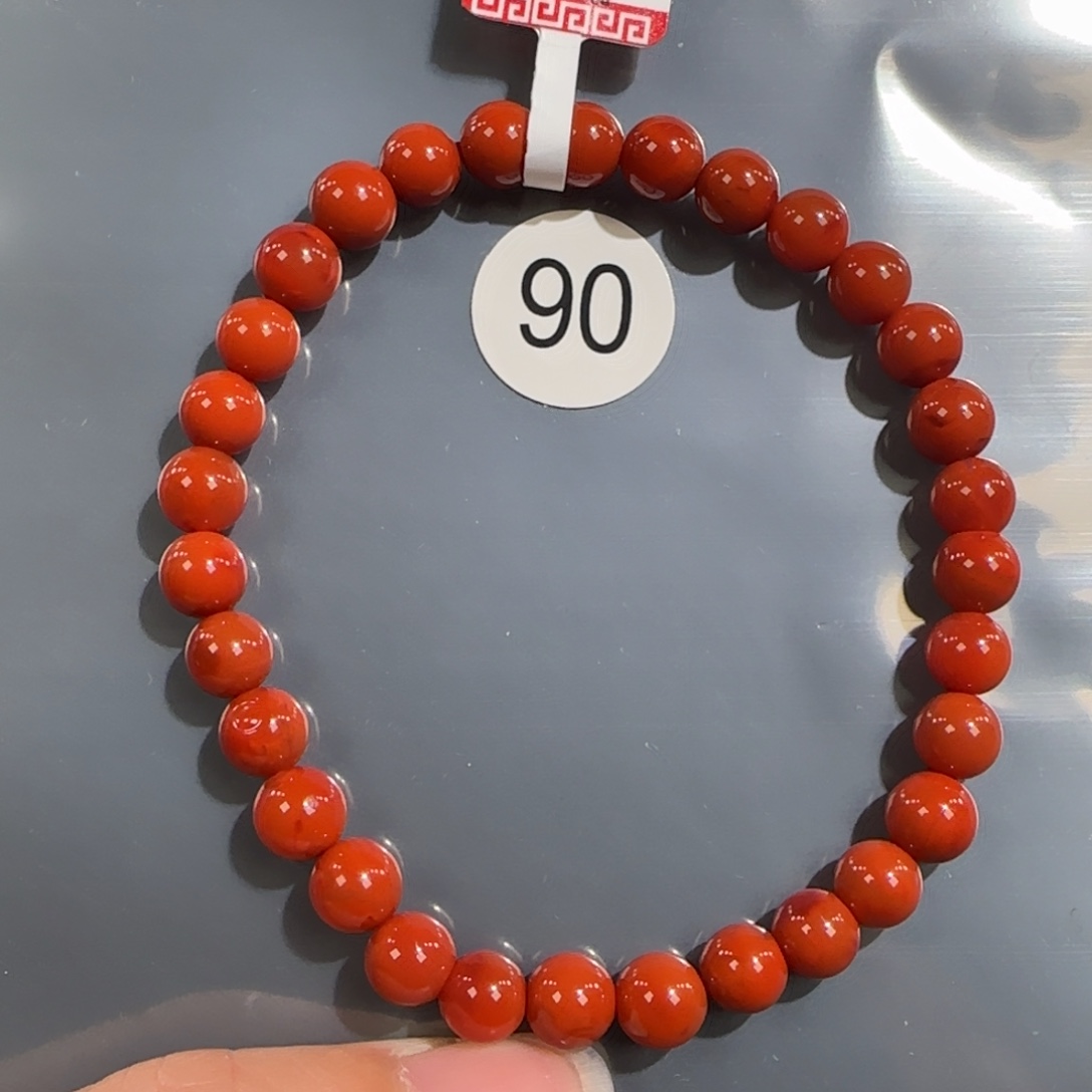 南红玛瑙未镶嵌手链原矿无优化无裂