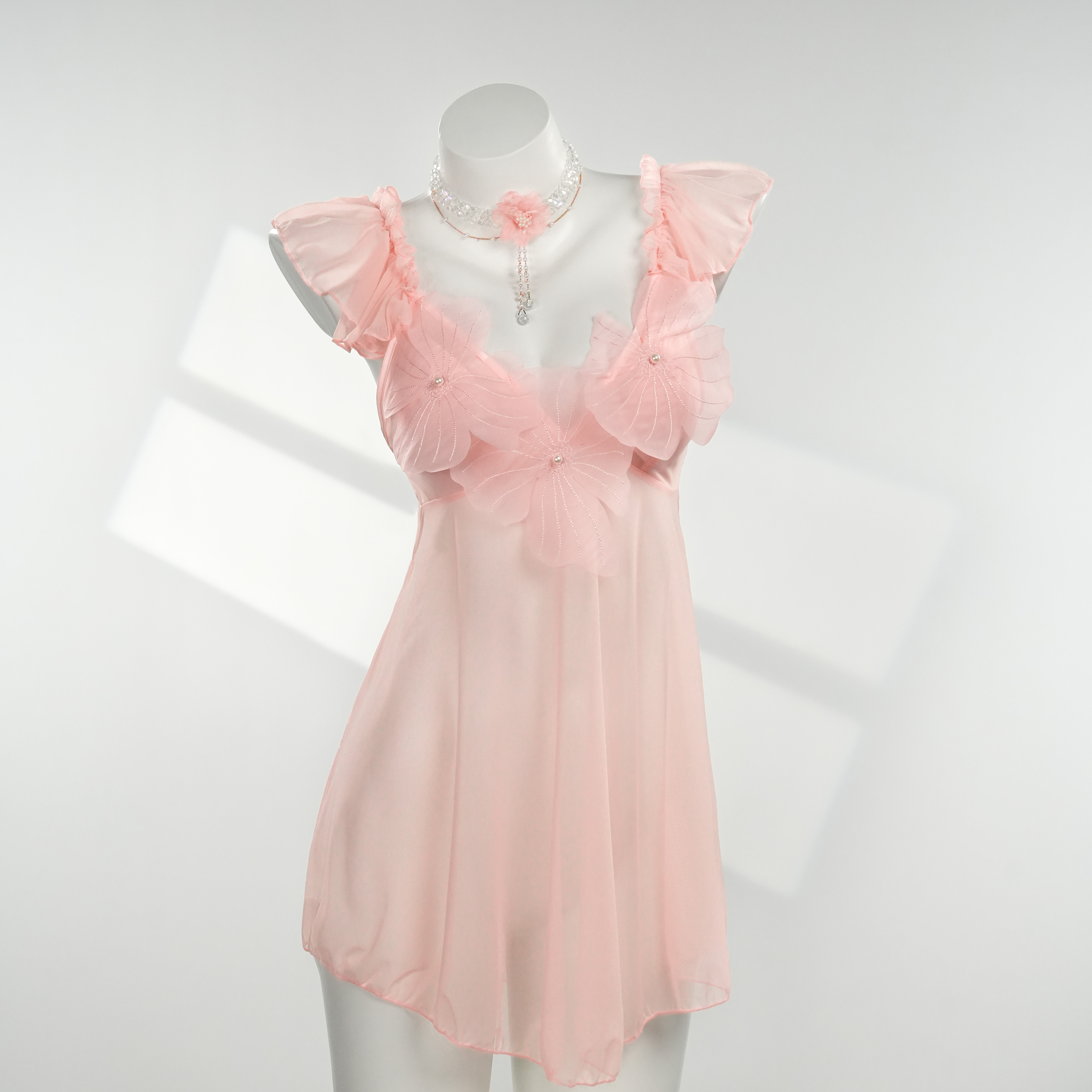 情话【90-220斤】 GR浪漫气质甜美清凉透气夏季大码睡裙  A5171