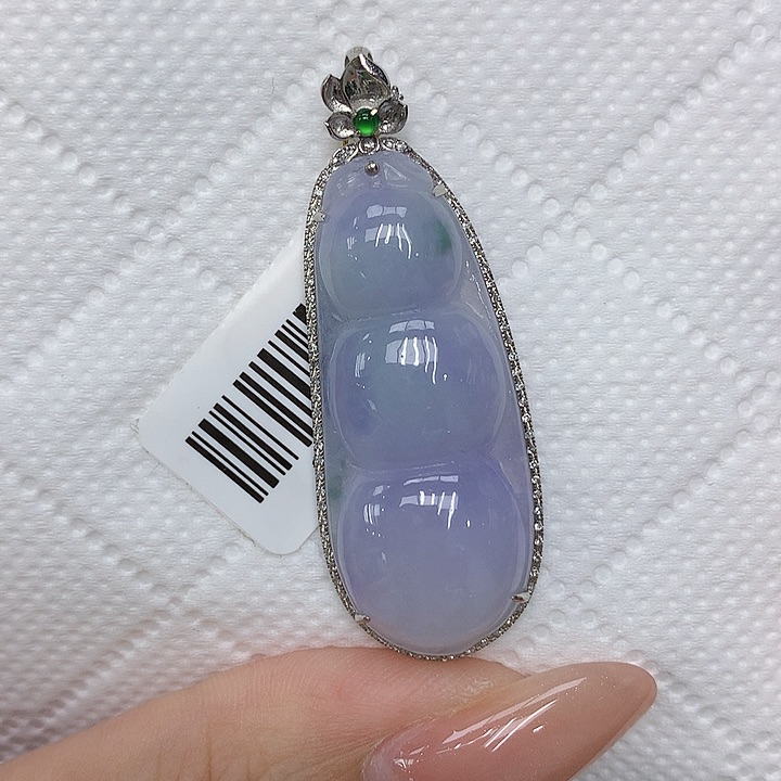 颈饰18K金镶嵌翡翠