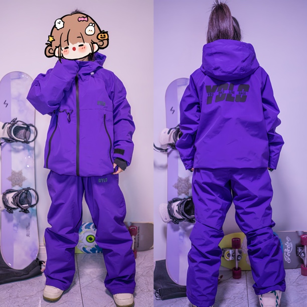OYLO新款韩版大LOGO套装防水防风保暖滑雪服衣裤套装滑雪服套装