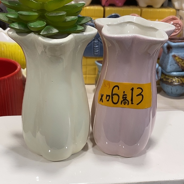 陶盆有孔 瑕疵针孔漏釉介意勿拍外口 6外高13