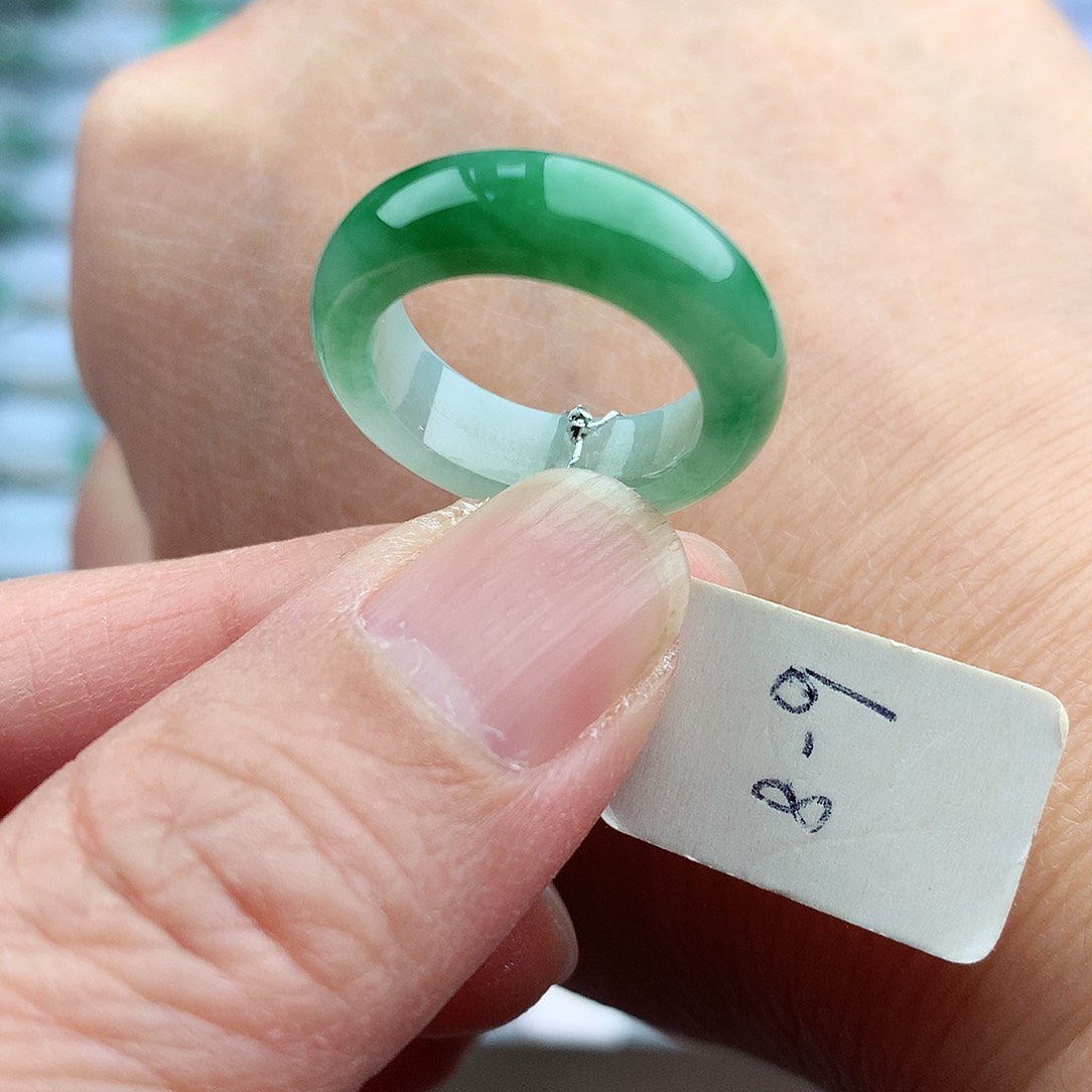 未镶嵌戒指翡翠8-9号