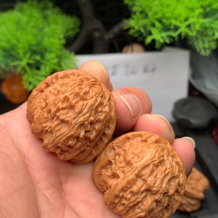 吊坠文玩核桃39尺白狮子