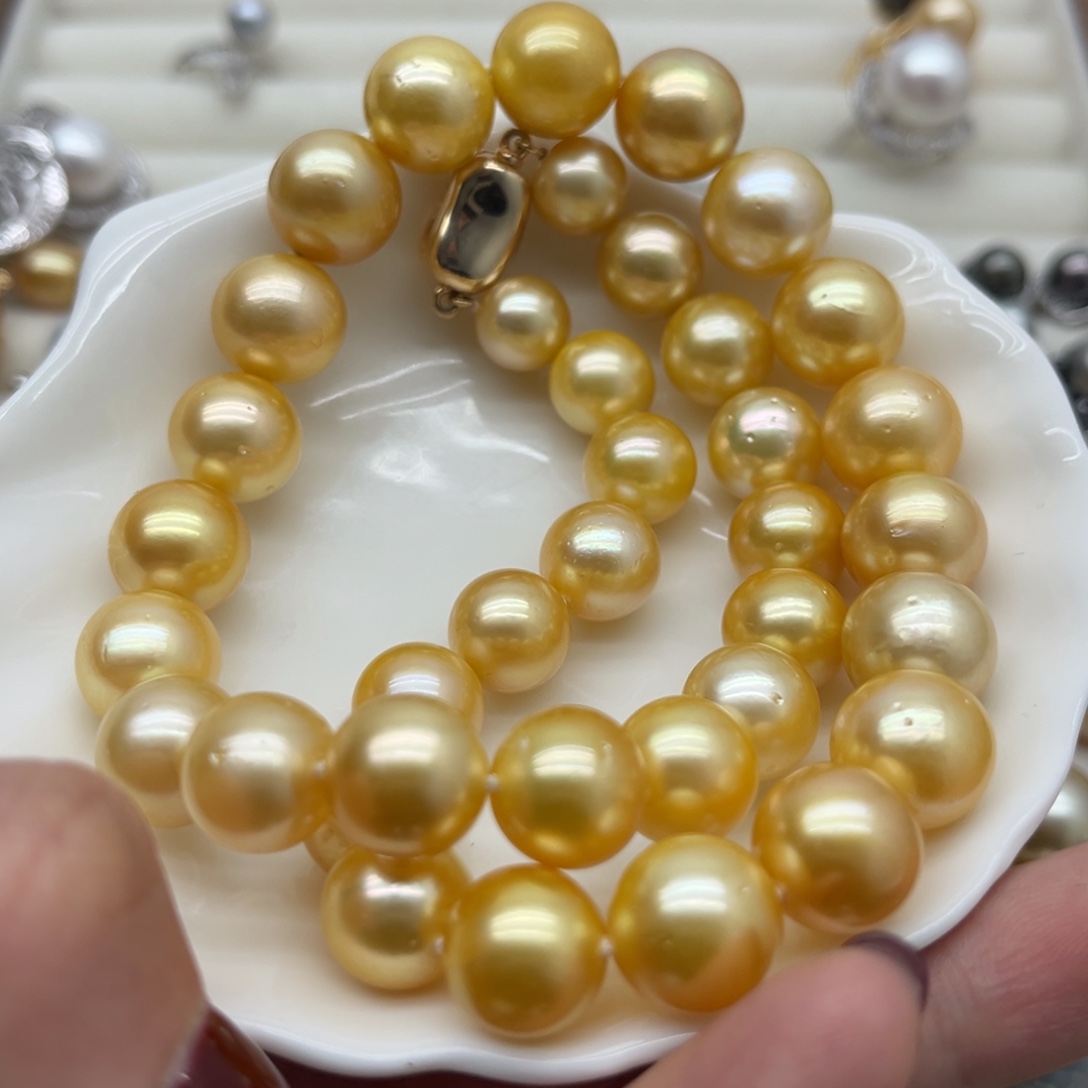 海水珍珠银S925镶嵌项链