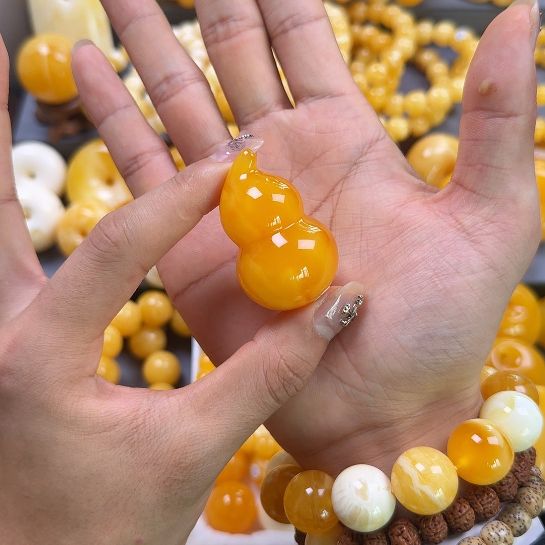 琥珀珠宝奇石未镶嵌葫芦