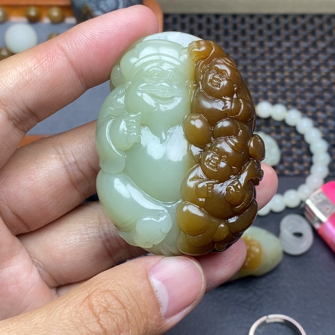 和田玉未镶嵌颈饰孤****5