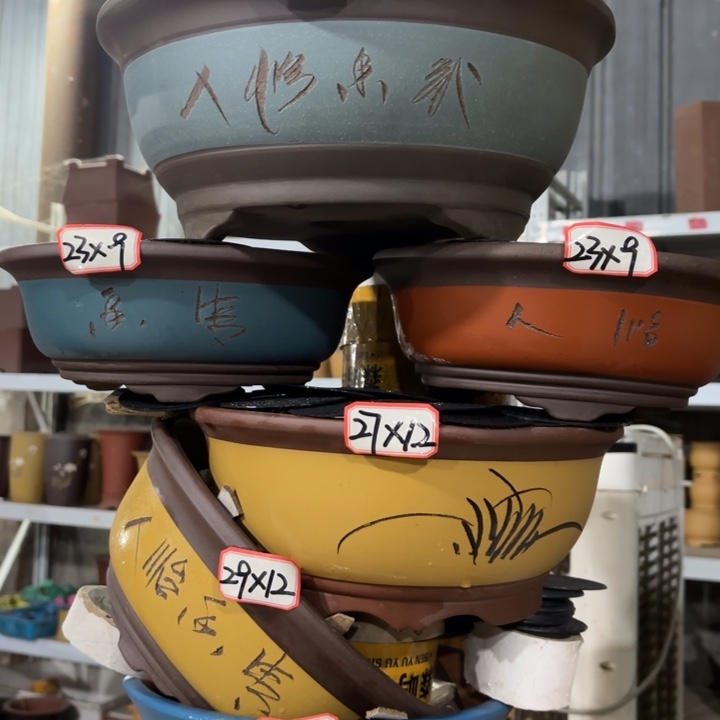 紫砂花盆100-6。         