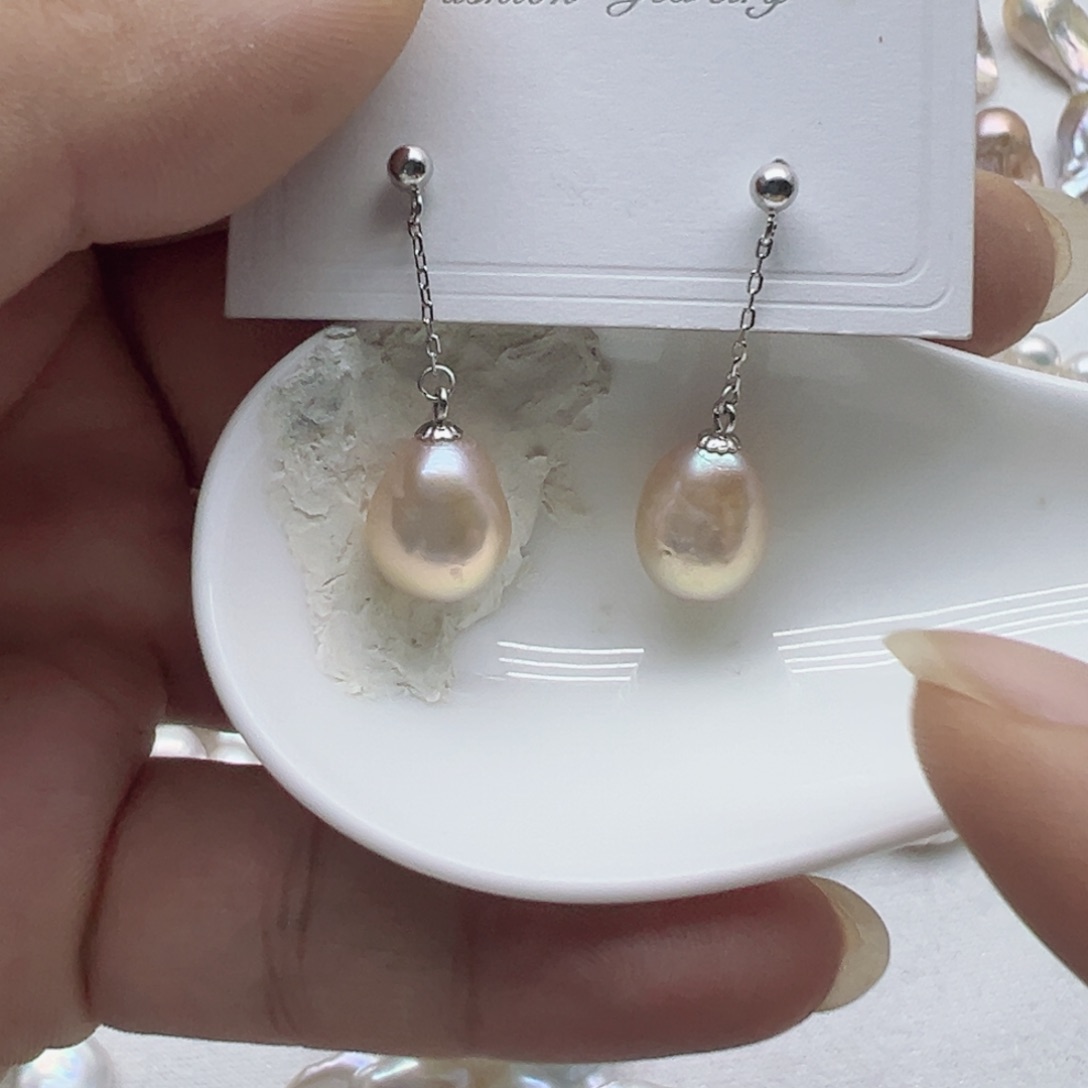 银S925镶嵌淡水珍珠天然淡水珍珠