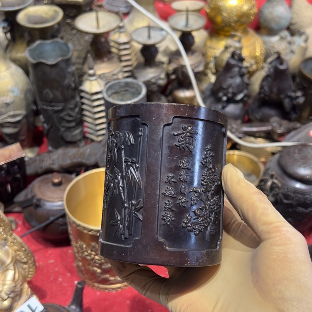 黄铜摆件，文房摆件