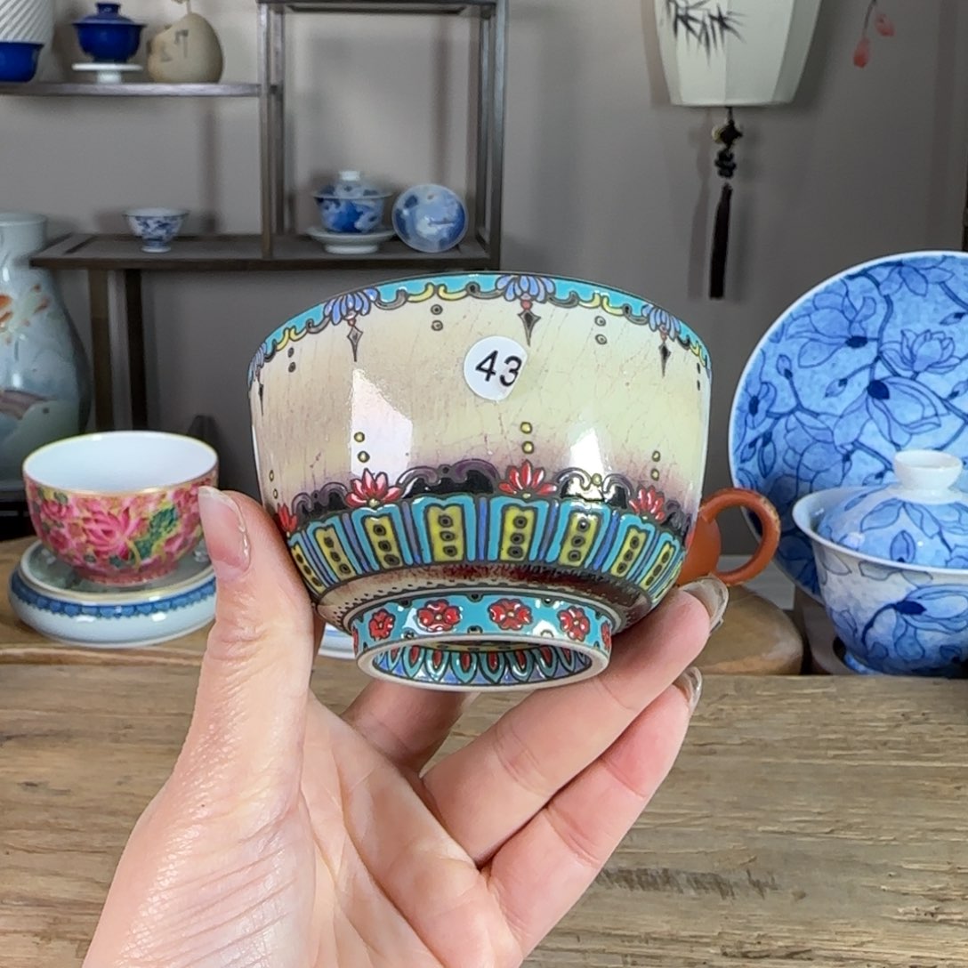 杯景德镇陶瓷柴烧多人