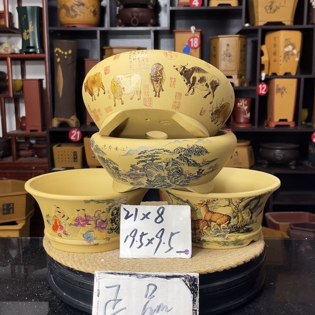 紫砂D-婉秋紫砂花盆