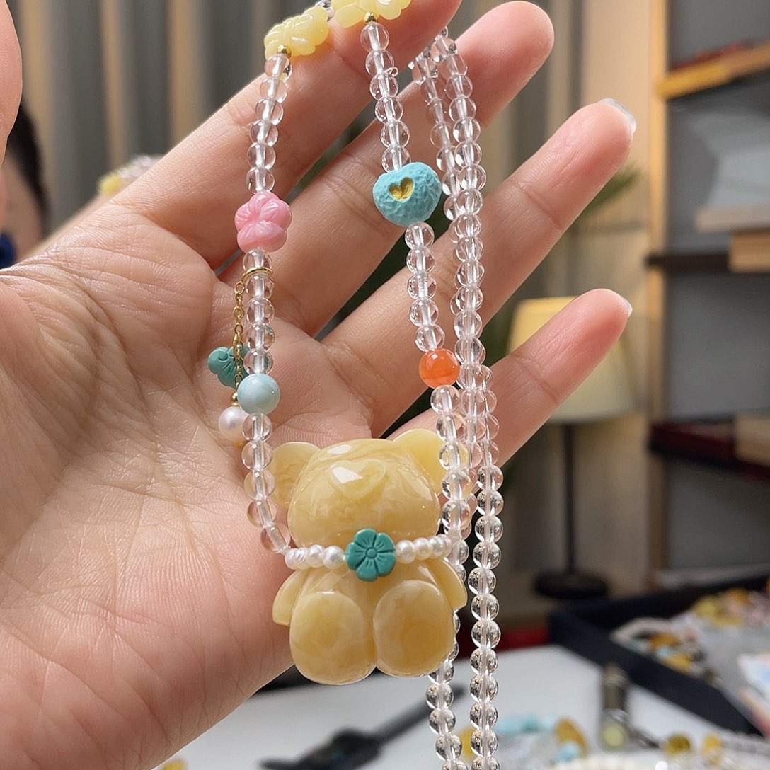 蜜蜡裸石未镶嵌蜜蜡吊坠