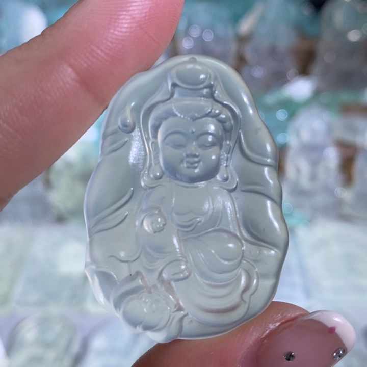 岫玉颈饰未镶嵌吊坠