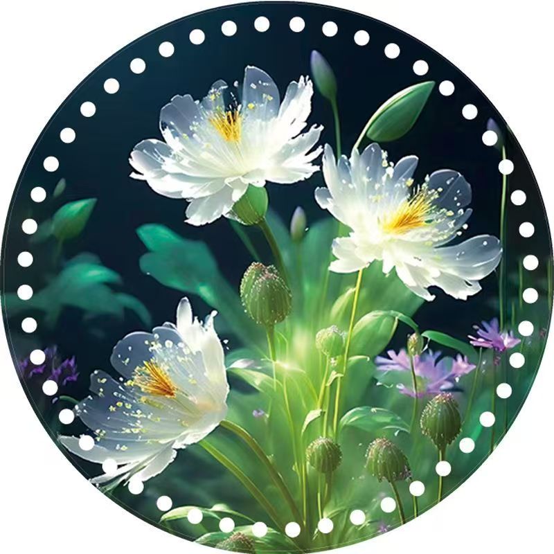 七七家（花卉系列）3毫米双面印花亚克力板藤条编织材料