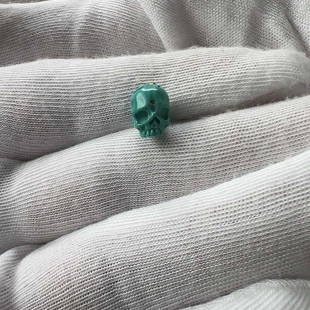 绿松石骷髅未镶嵌哈**天