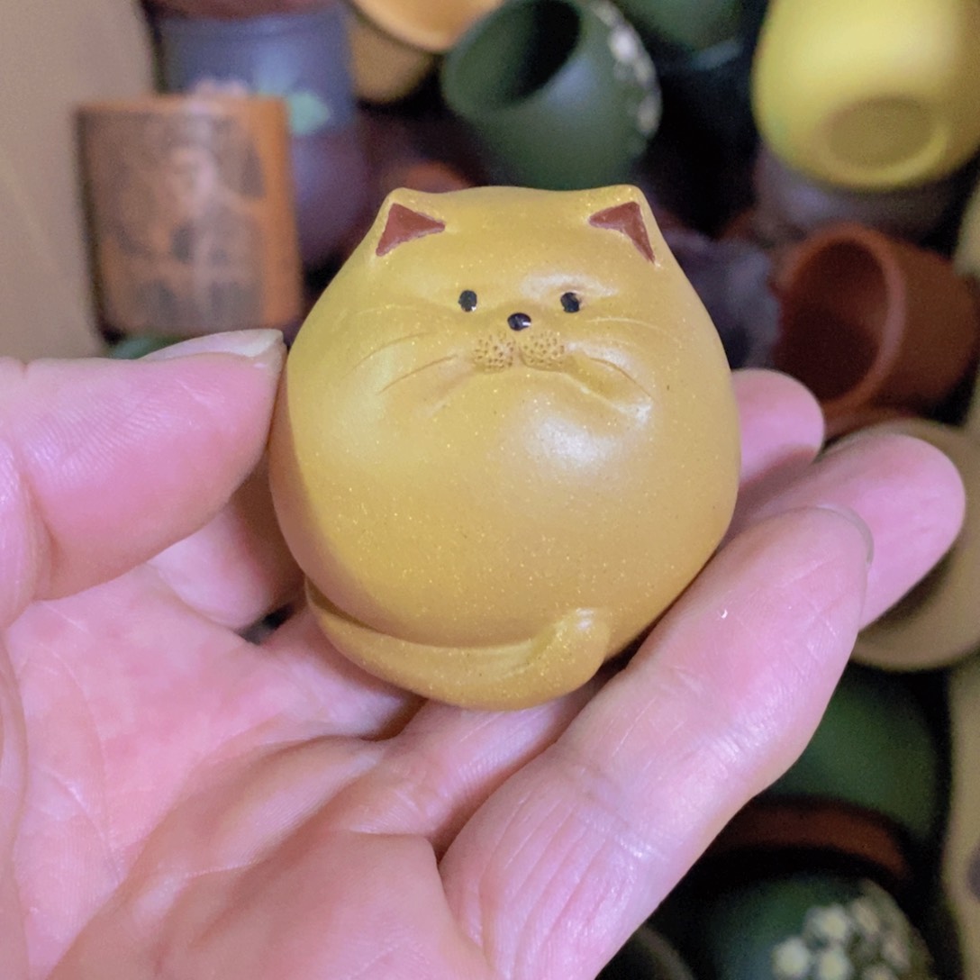 茶杯绿泥紫砂紫砂