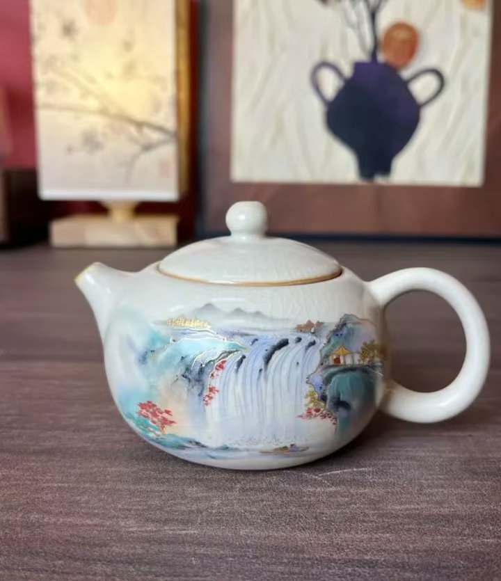 白瓷西施壶泡茶壶冲茶神器家用茶具喝茶陶瓷简约办公ZH144