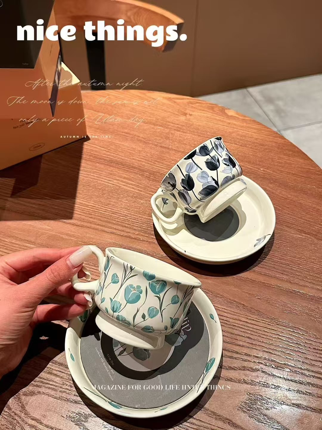 郁金香咖啡杯碟下午茶☕️