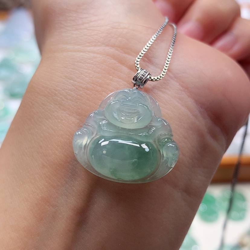 【闪购商品】翡翠18K金镶嵌吊坠(赠链)