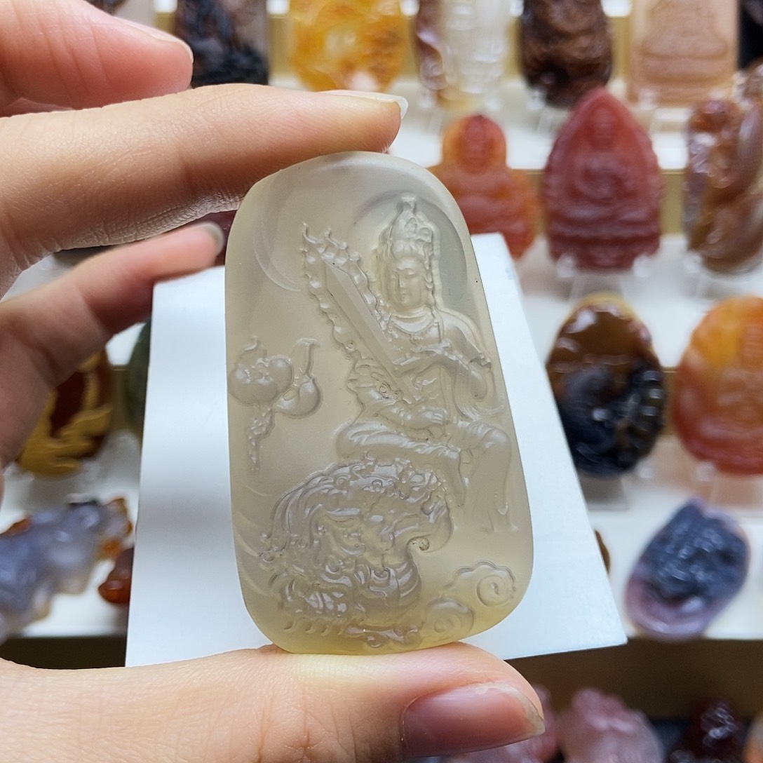 笑***雨玛瑙/玉髓未镶嵌颈饰