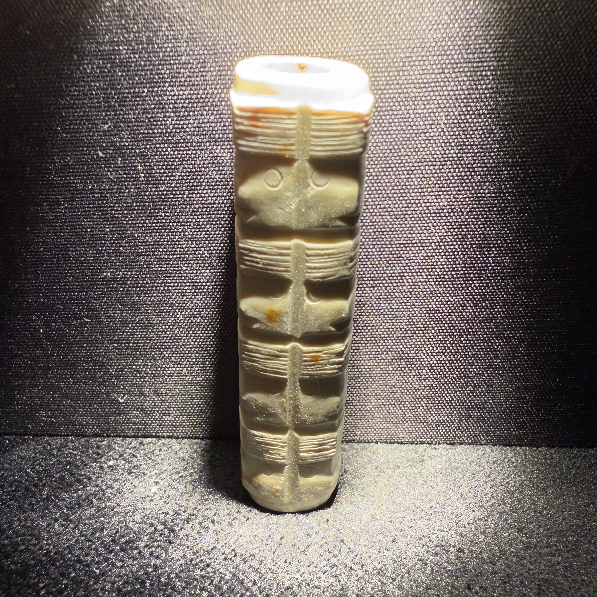 蛇纹石玉岫岩玉高古玉玉琮勒子手把件