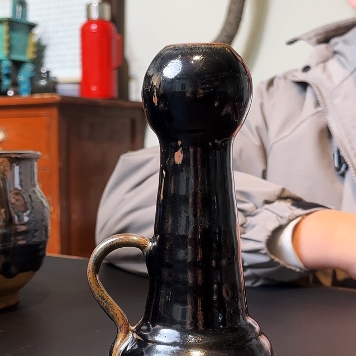 墨*磁州窑茶盏茶盏