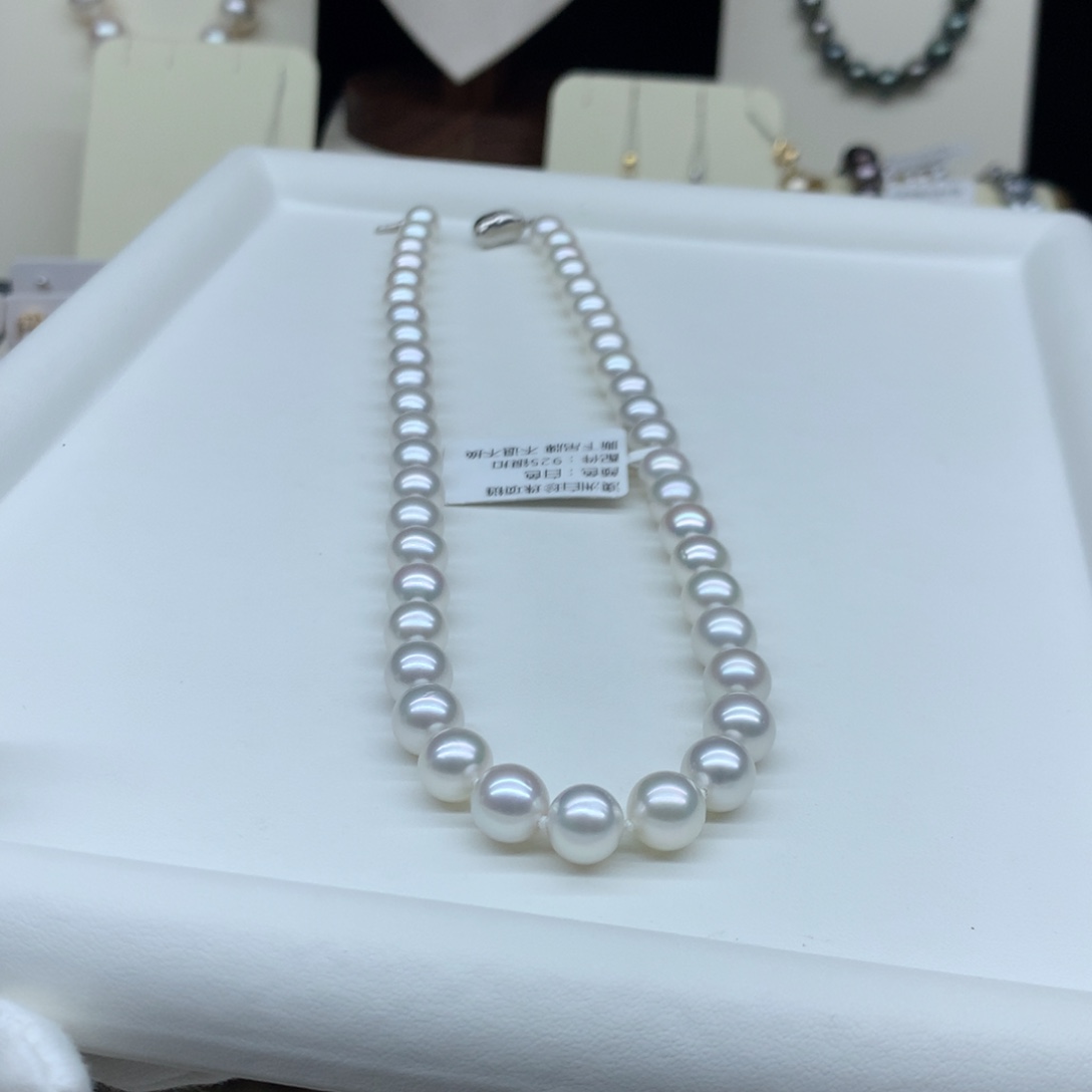 颈饰海水珍珠未镶嵌8-9mm澳白串链