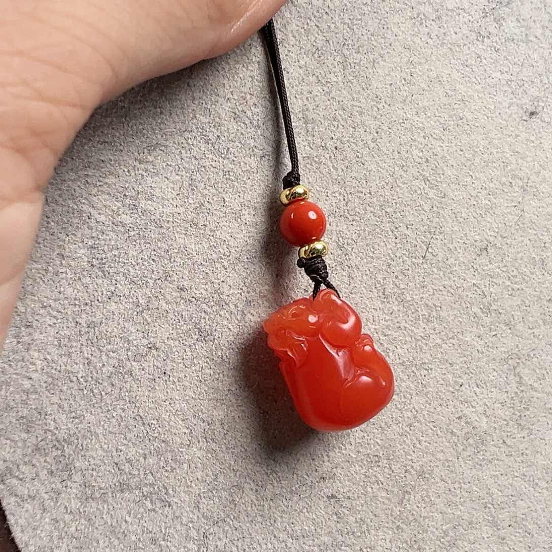 南红玛瑙手机链未镶嵌