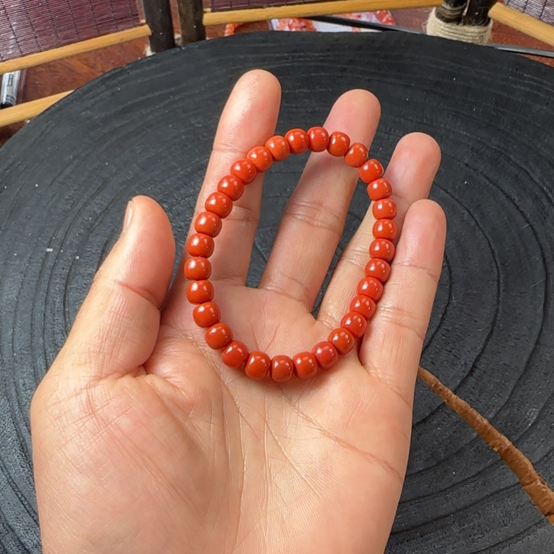 南红玛瑙7mm老型单圈未镶嵌