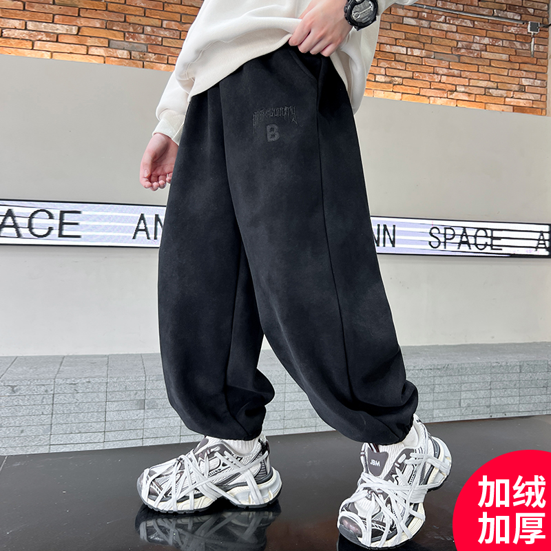 男童秋季休闲裤新款秋装加绒加厚长裤儿童网红CF068