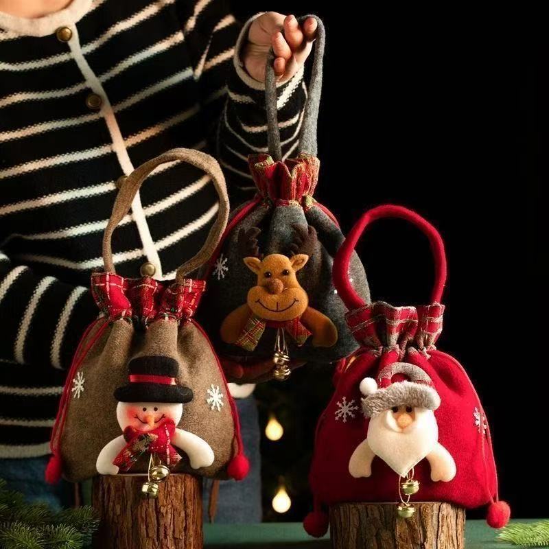 苹果包装礼盒儿童糖果袋平安夜小礼品圣诞节礼物袋苹果袋子送老师