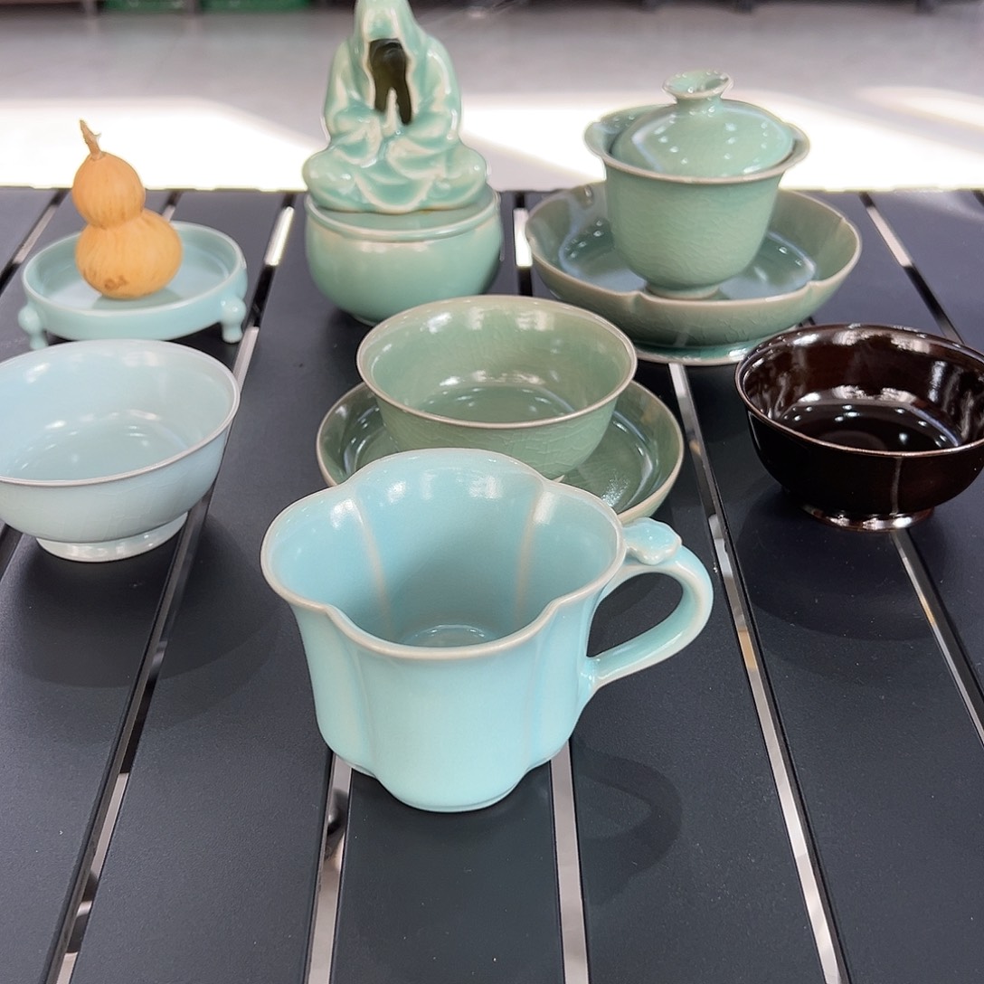 药***卿杯仿古天青海棠杯一级礼盒