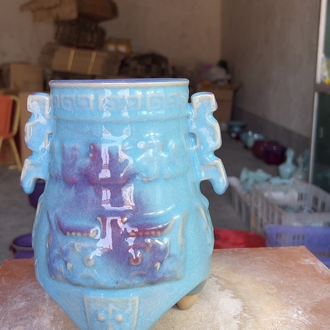 摆件郑家钧窑摆件微