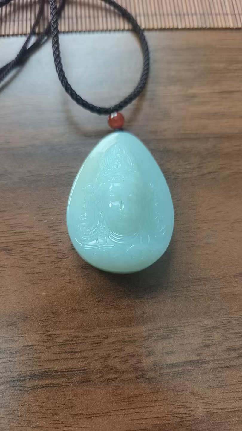 和田玉观音 挂件 正品
