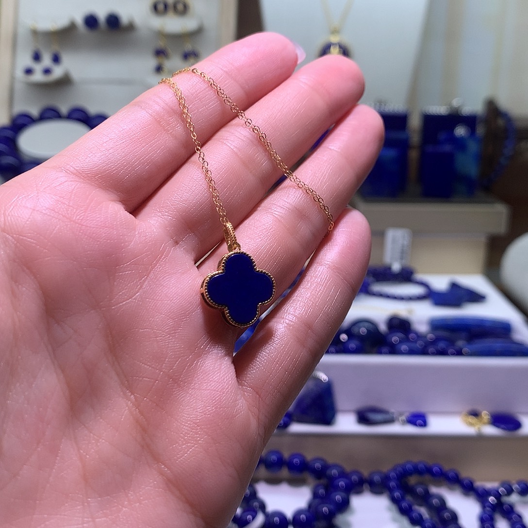 青金石合金天然原矿项链