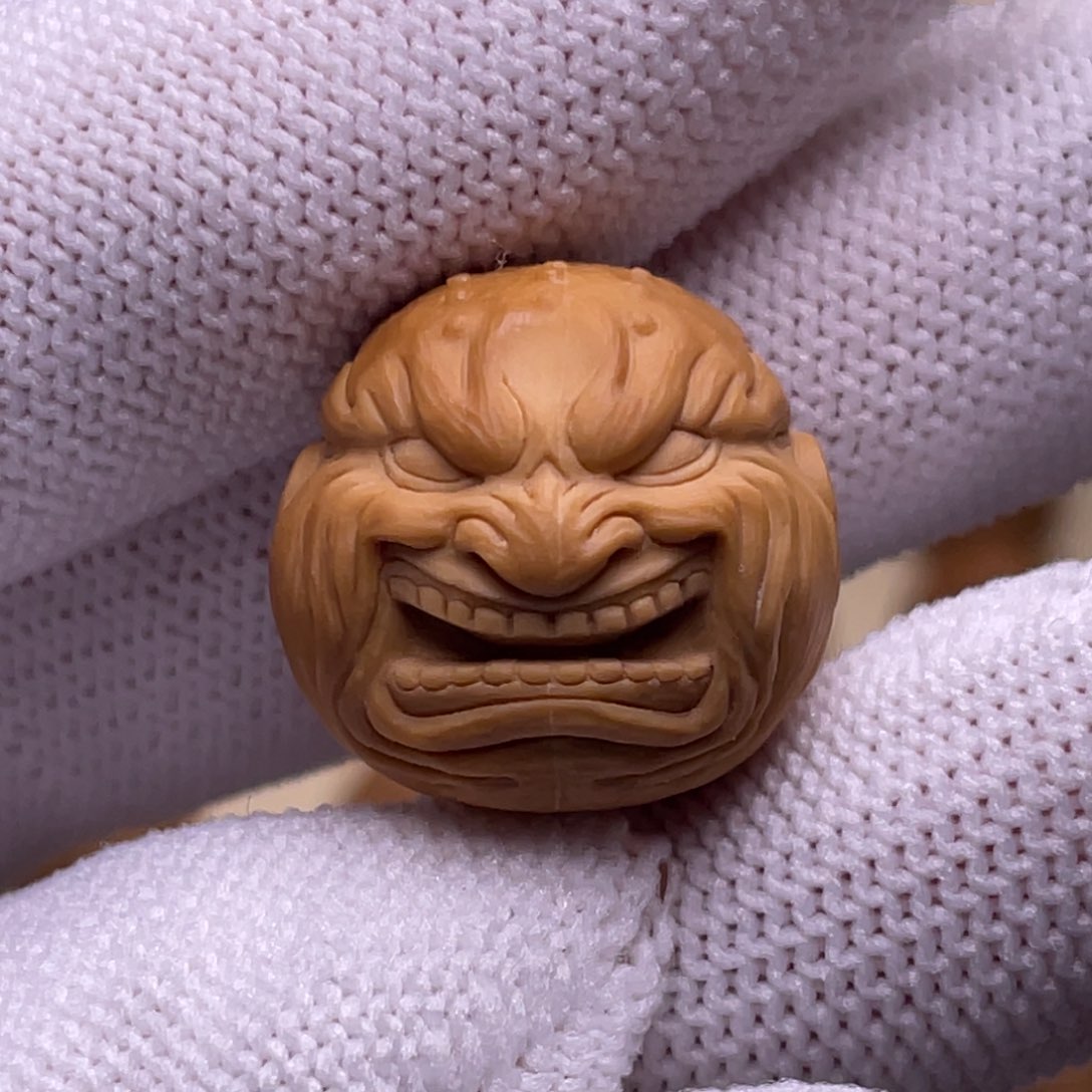 猴头核桃吊坠经典金牙素款17/18/19