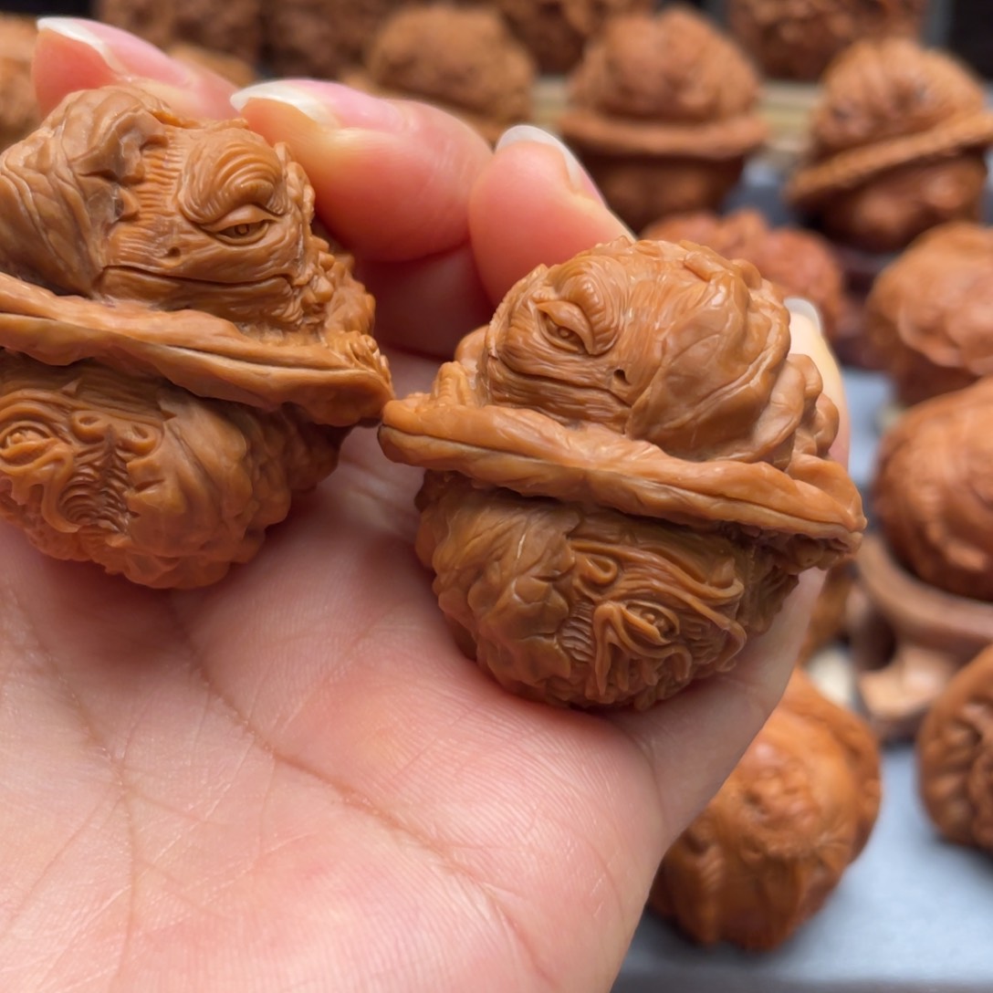 手串/手链核桃幸**鸟蜕变蛤蟆头核桃雕刻核桃