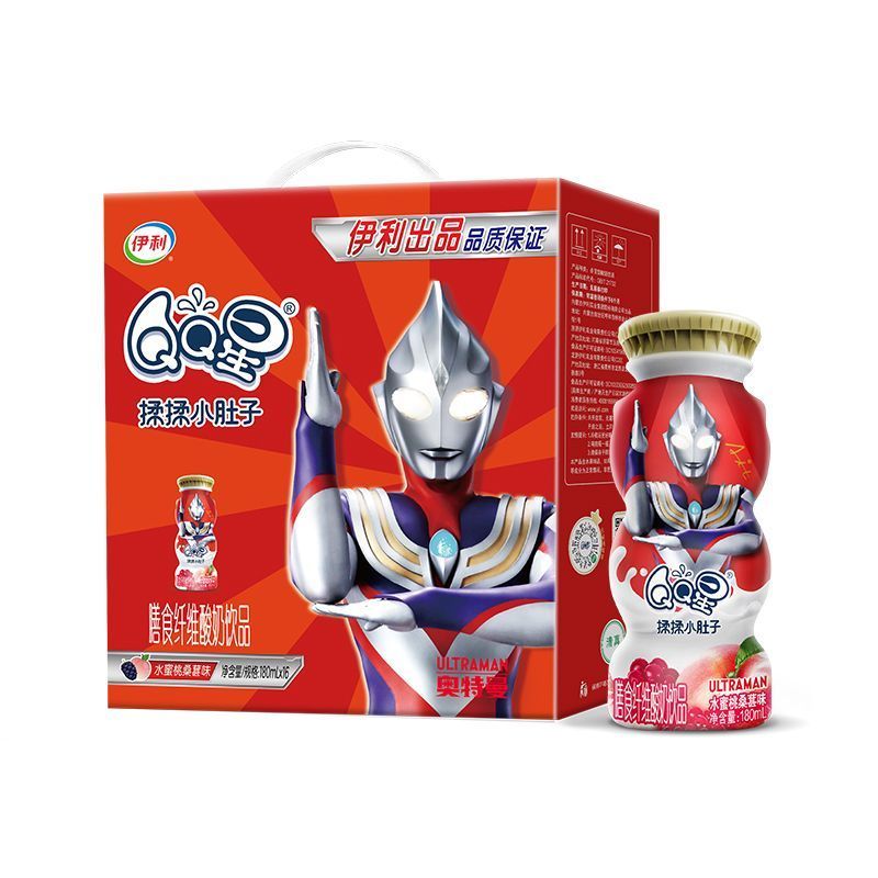 【2月】DR伊利QQ星草莓味200ML*16营养酸甜果汁甄选儿童酸奶