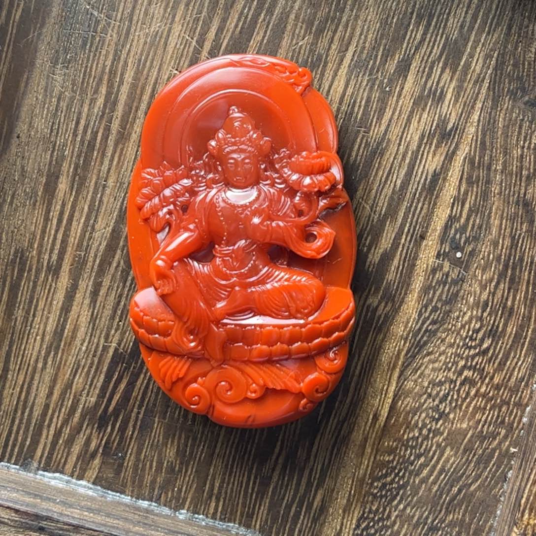 南红玛瑙吊坠(不含链)未镶嵌褪***裤