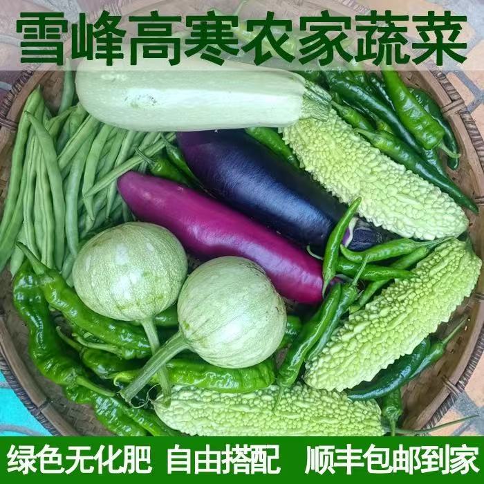 【满妹优选】现摘新鲜茄子苦瓜辣椒组合顺丰包邮