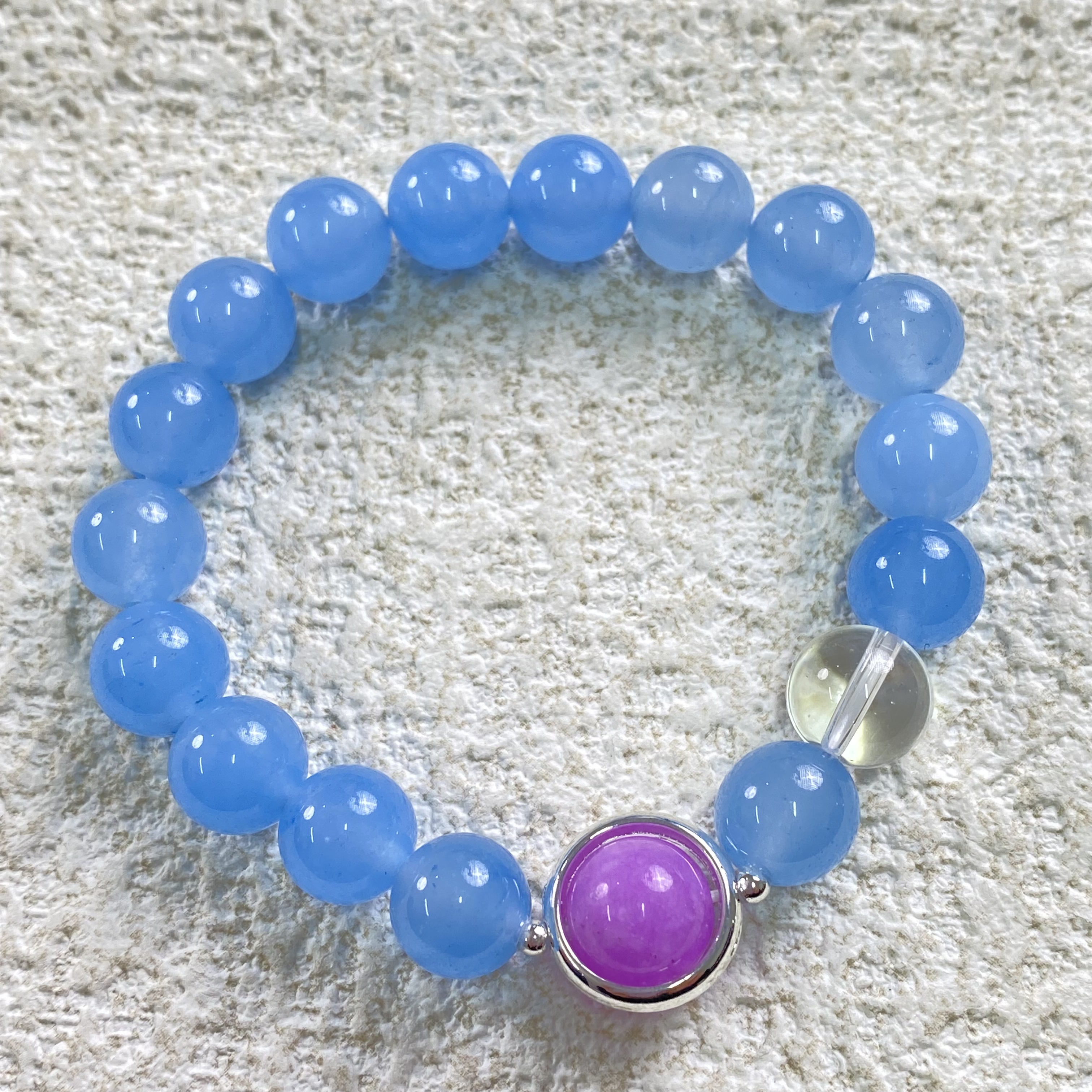 YHKINGS1660设计师款10m海蓝宝玉髓单圈简约多样性发其一不带礼盒