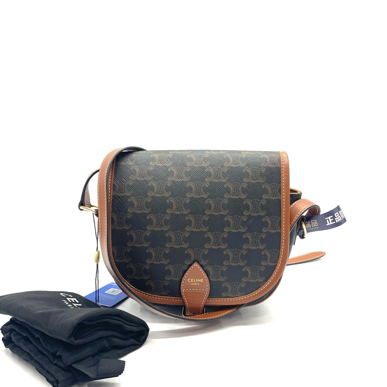 95新 Celine/思琳 98新FOICO老花满印马鞍包