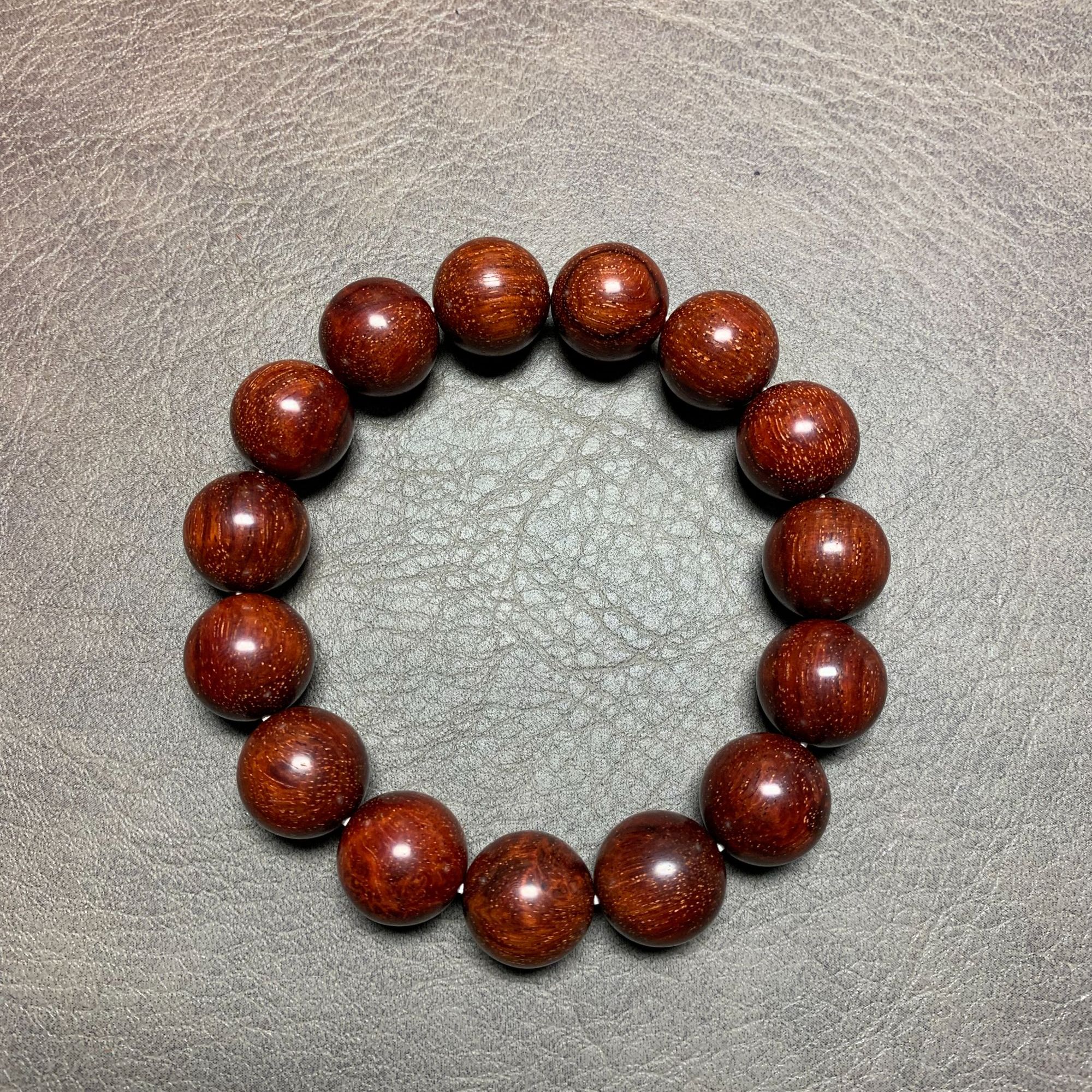 留疤爆星 15mm×15颗  泥料细腻 印度小叶紫檀无科技收藏级