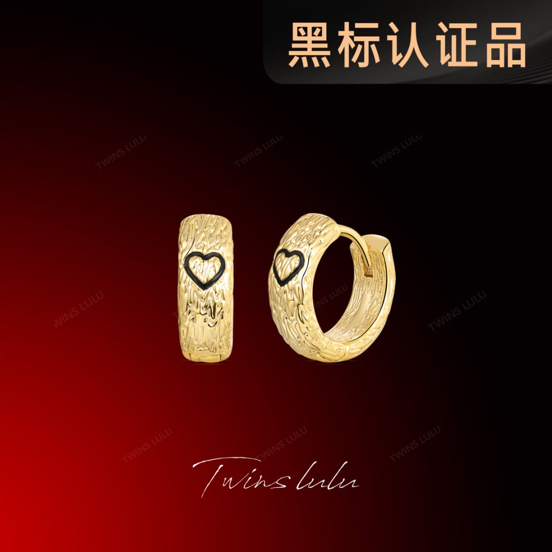 TWINS LULU镀k金小众气质时尚高级感爱心圈圈耳环夏上新TSL1510