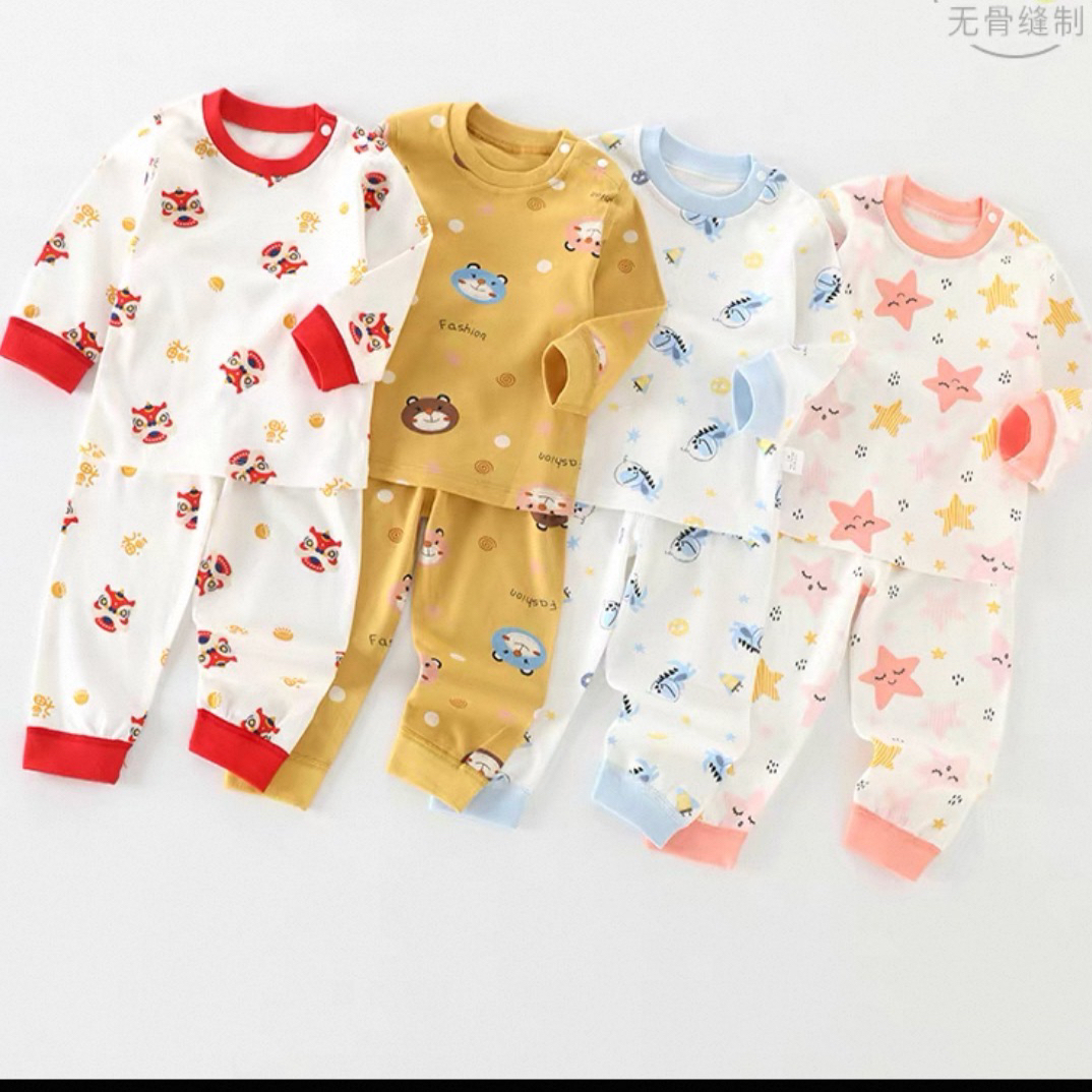宝宝内衣套装春秋男女童秋衣秋裤婴儿分体套装秋季纯棉睡衣居家服