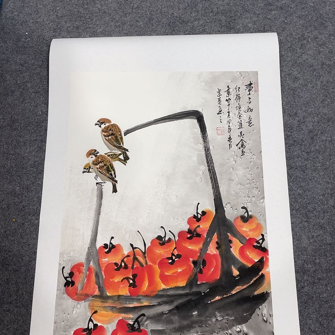 国画今天上午国画作品展示