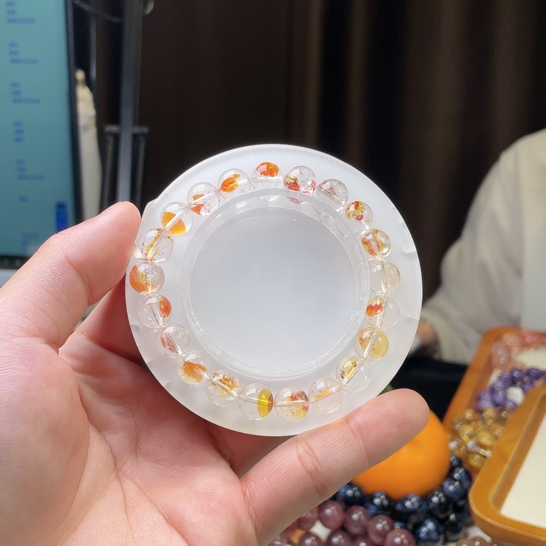 水晶手链未镶嵌锦鲤胶花E9.5mm