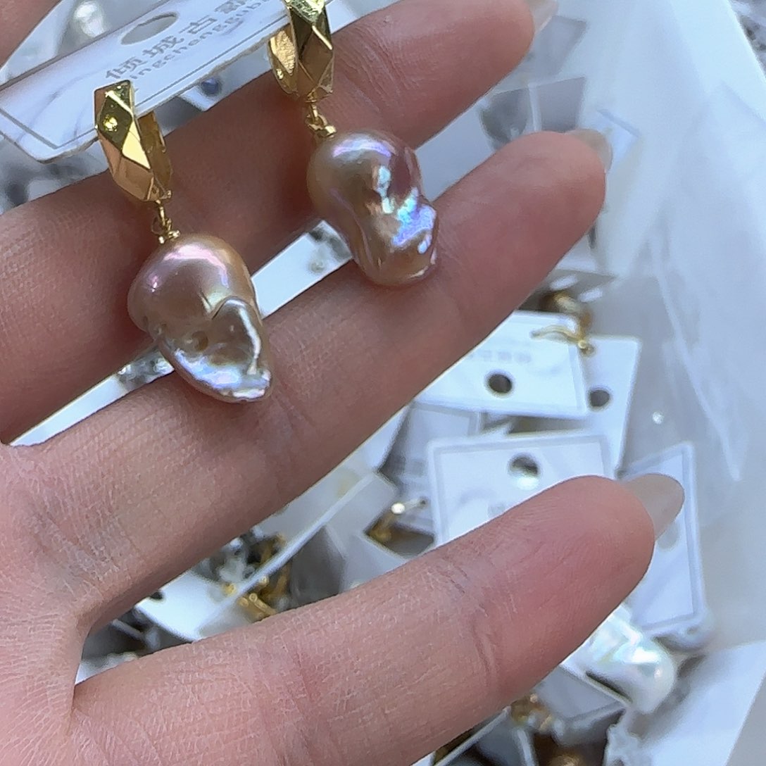 银S925镶嵌项链定制454淡水珍珠