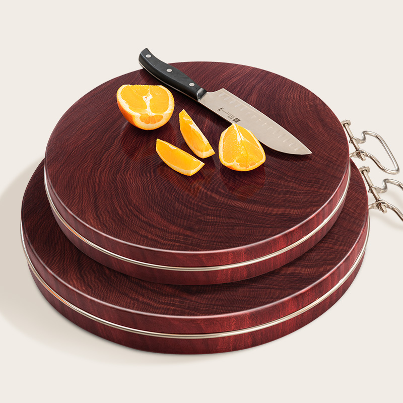 炊语加厚开槽款超大号铁木砧板菜板家用酒店餐厅老树根案板菜墩