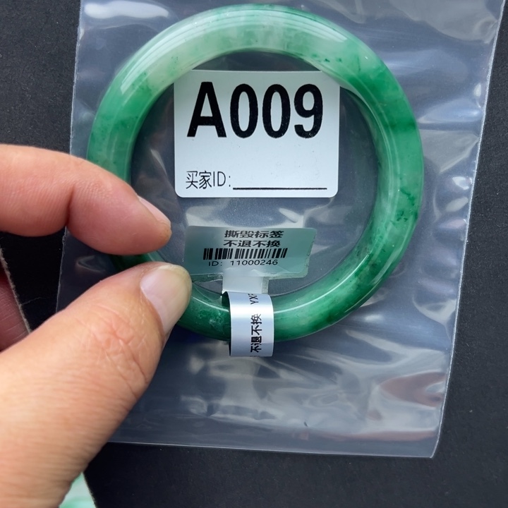 石英质玉未镶嵌手镯（开口镯）59.7